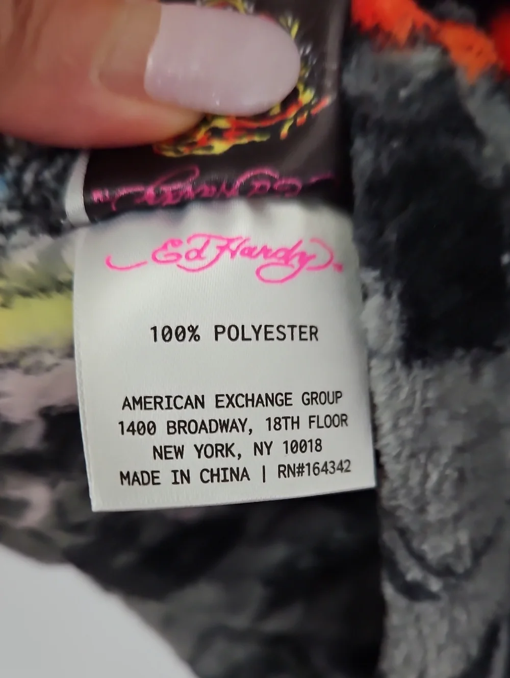Ed Hardy NWT Plush Oversized Throw